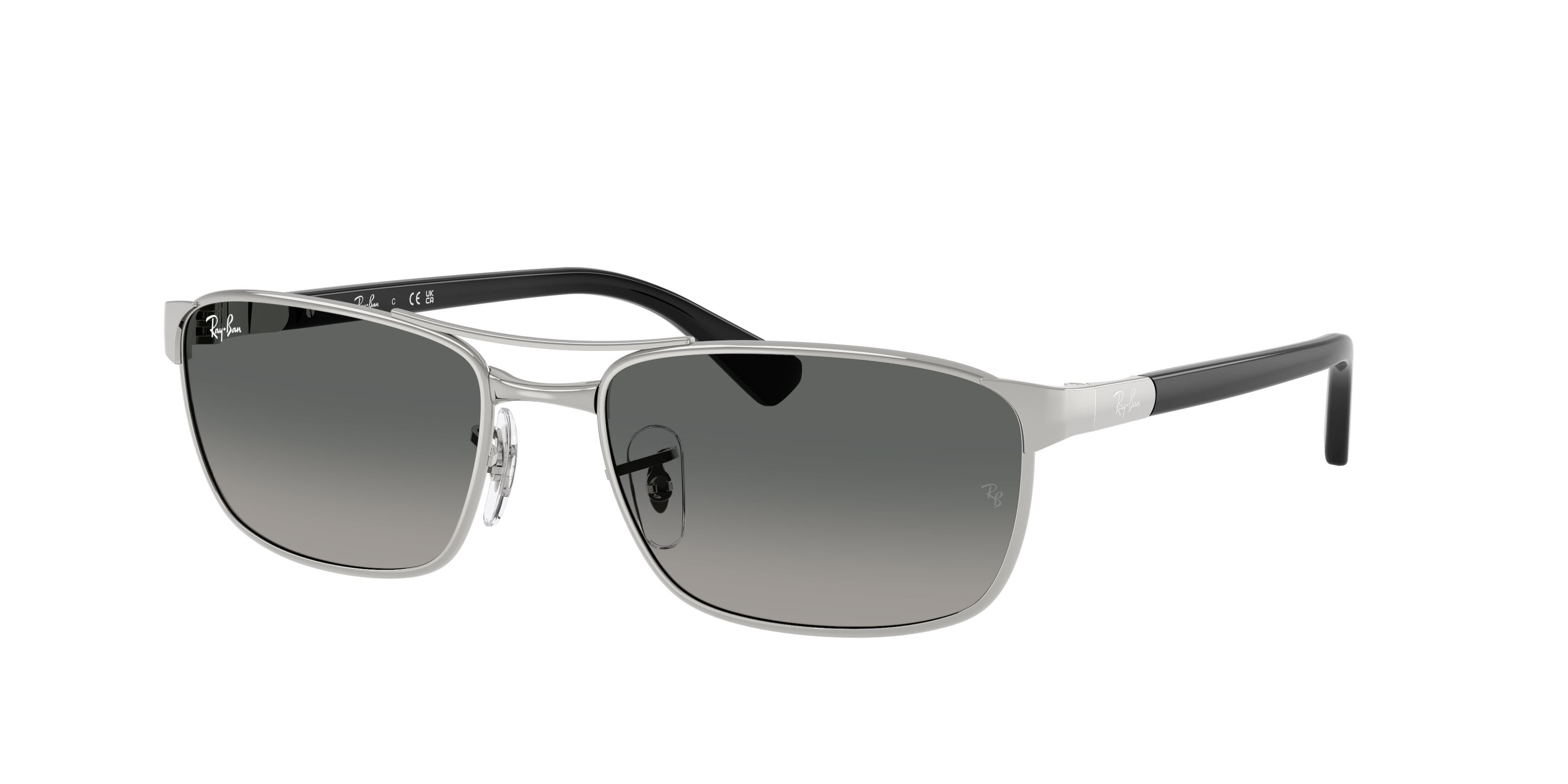 Sonnenbrillen Ray-Ban RB 3778 (003/71) farbe argento form unregelmäßig gläser sfumato grigio