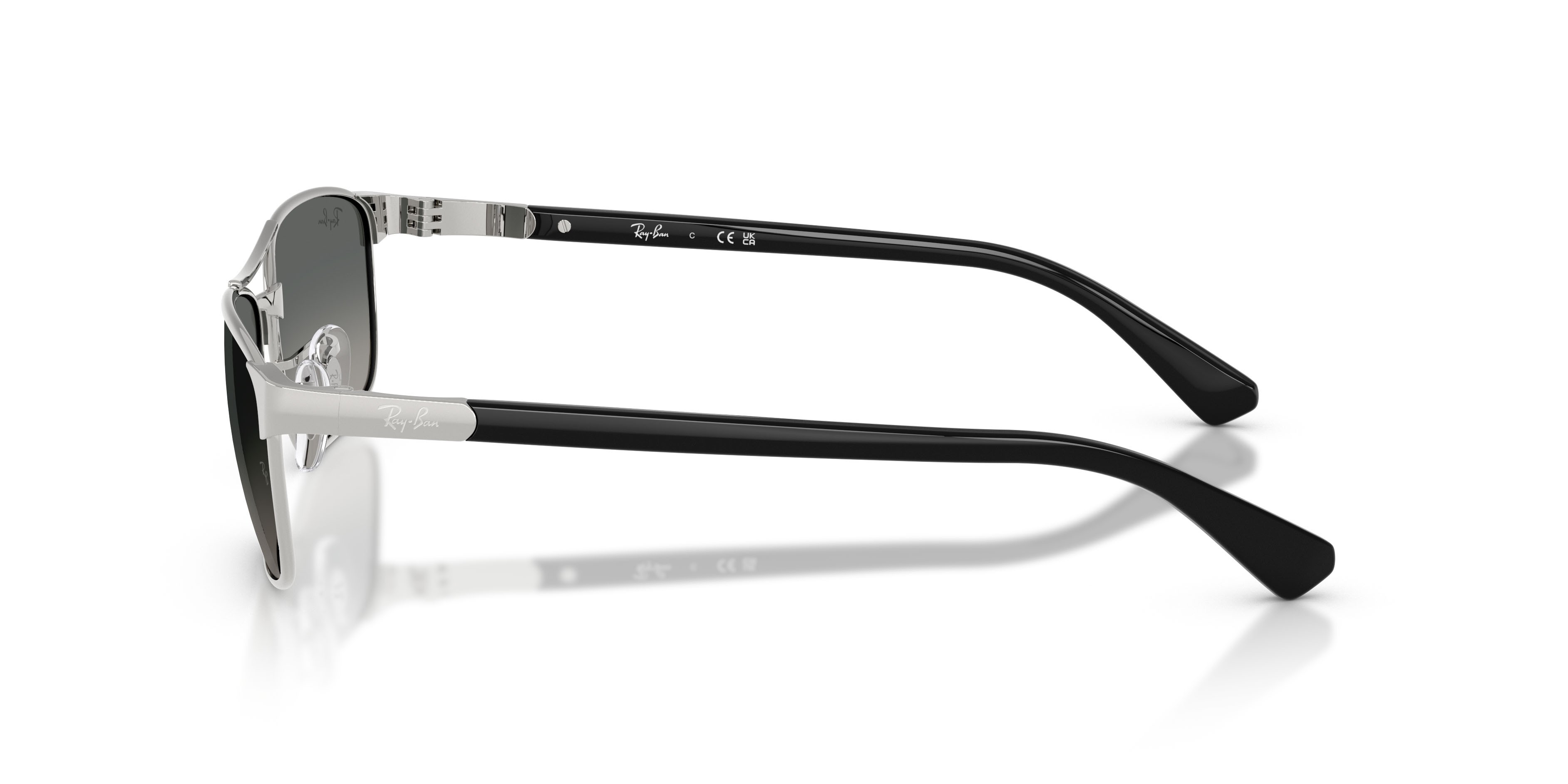 Sonnenbrillen Ray-Ban RB 3778 (003/71) farbe argento form unregelmäßig gläser sfumato grigio