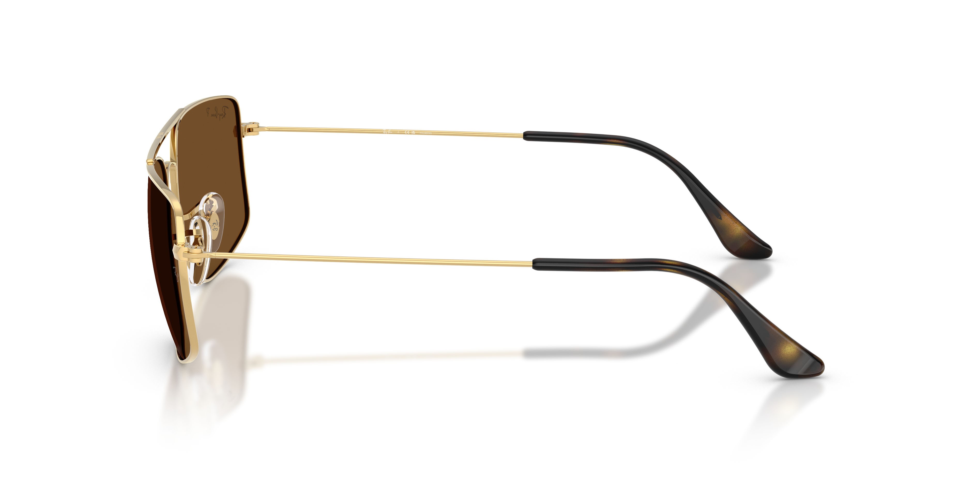 Sonnenbrillen Ray-Ban Explorer III RB 3779 (001/57) farbe oro arista form quadratisch gläser polar marrone