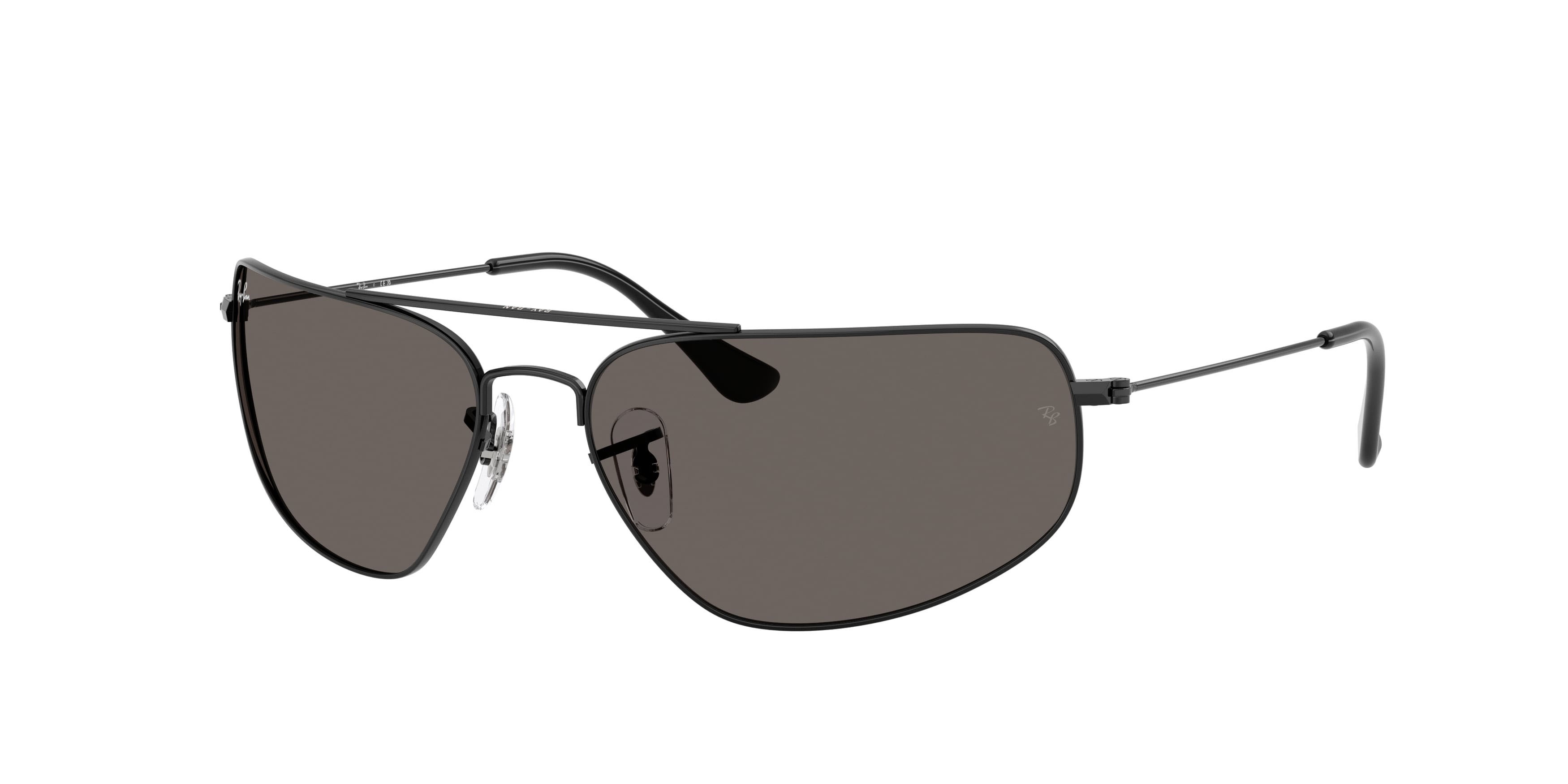 Sonnenbrillen Ray-Ban RB 3780 (002/B1) farbe nero form rechteckig gläser grigio scuro
