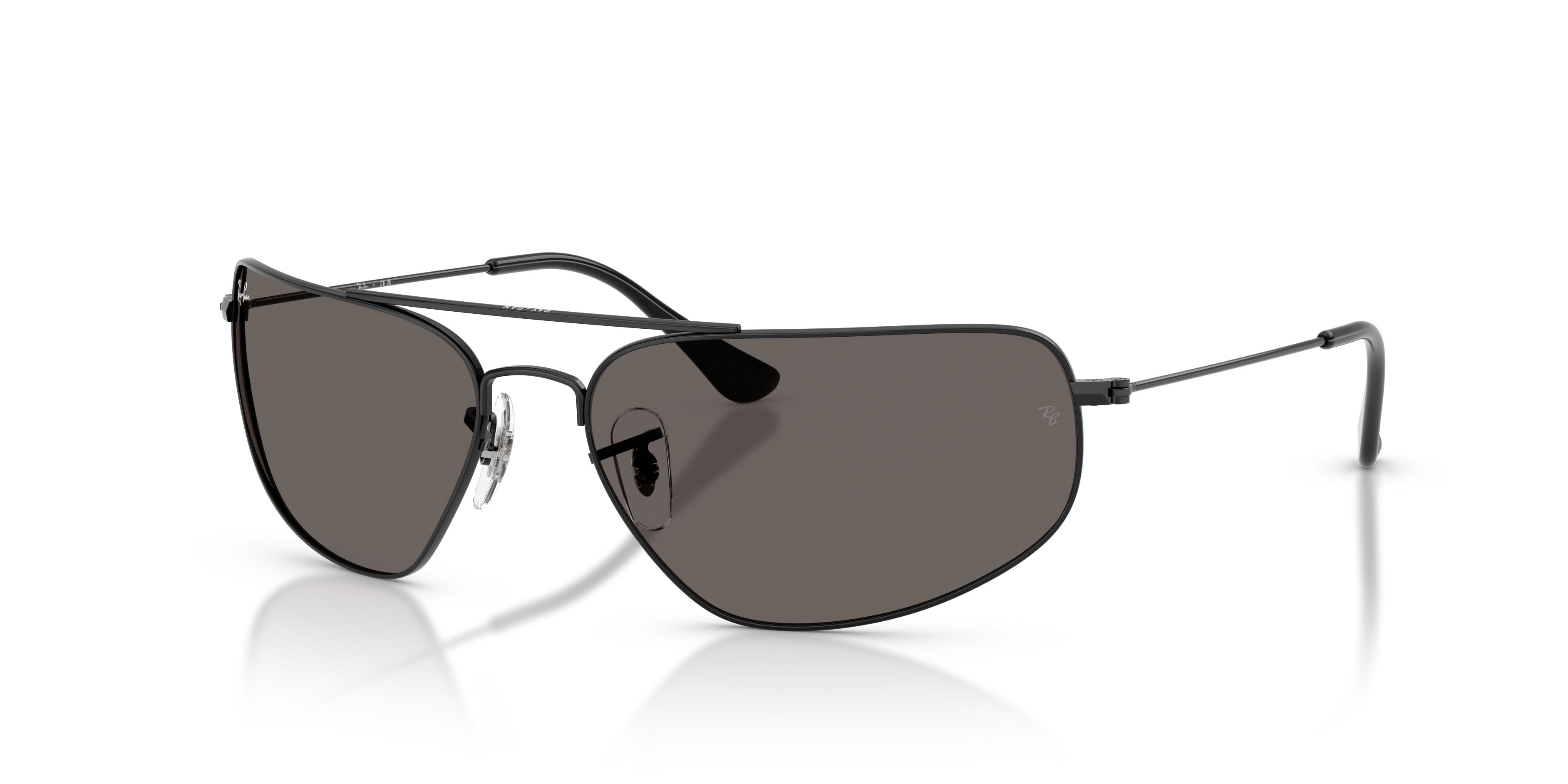 Sonnenbrillen Ray-Ban RB 3780 (002/B1) farbe nero form rechteckig gläser grigio scuro