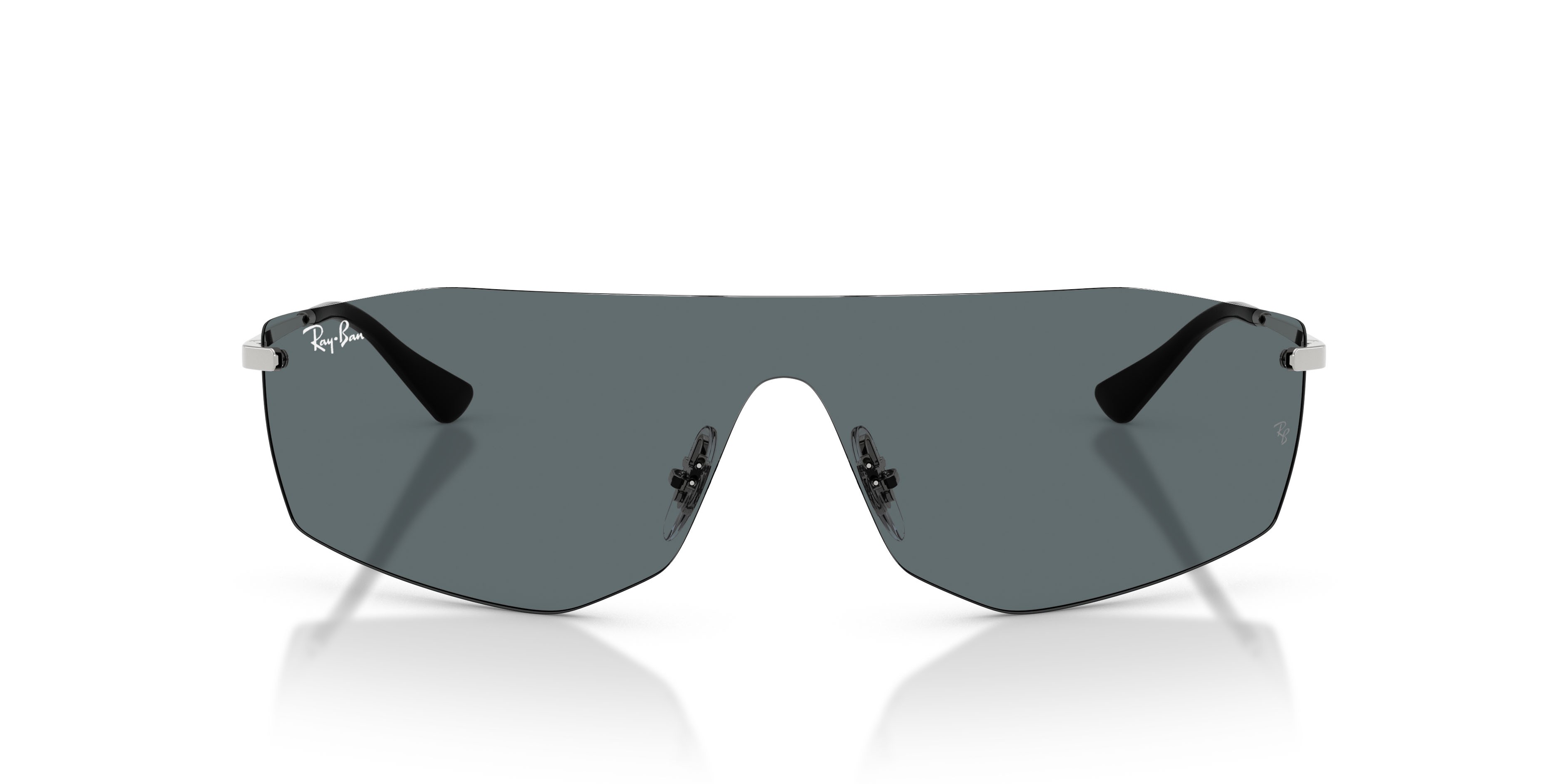 Sonnenbrillen Ray-Ban Alix RB 3781 (003/87) farbe argento form unregelmäßig gläser grigio