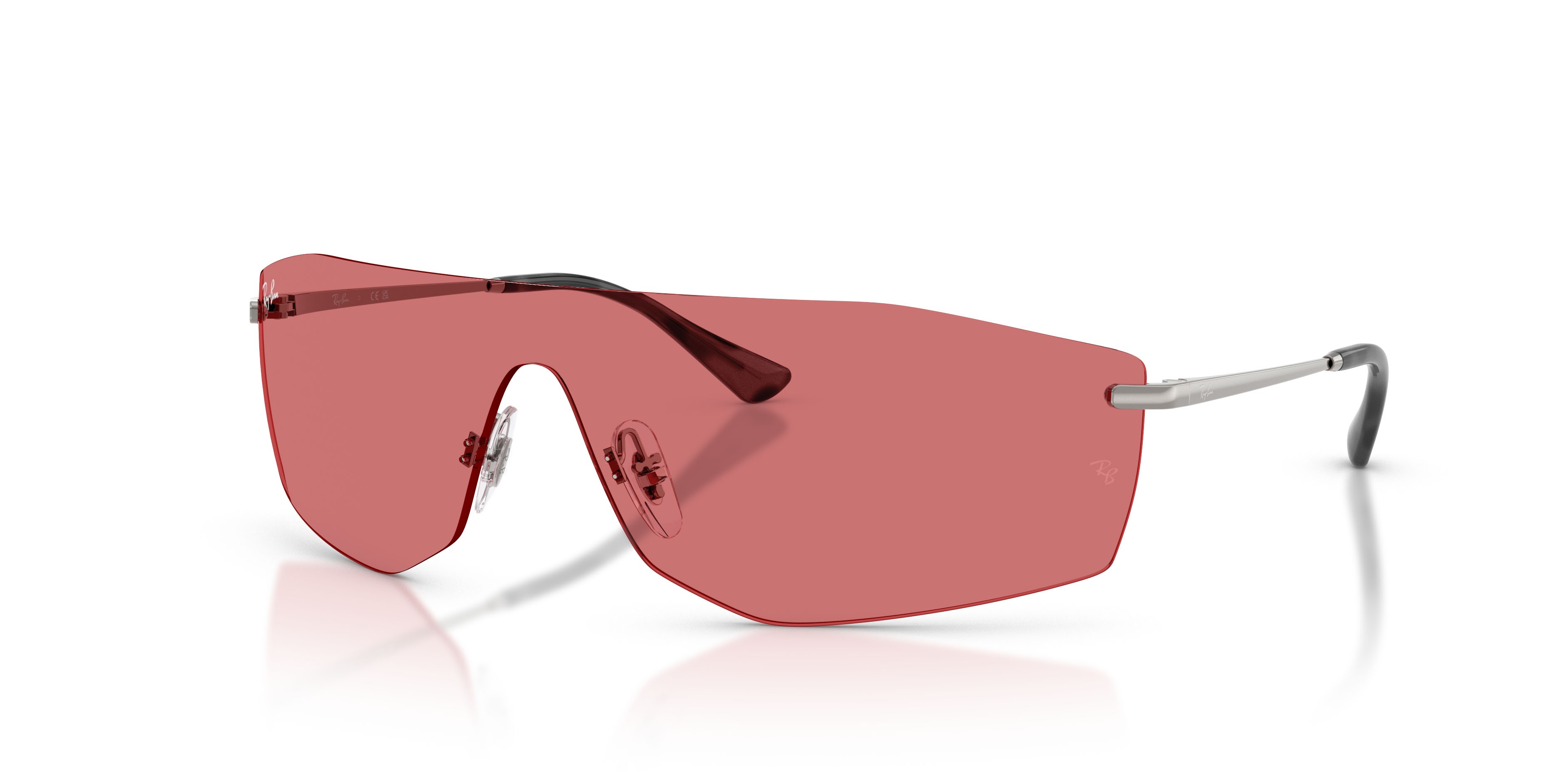 Sonnenbrillen Ray-Ban Alix RB 3781 (004/75) farbe gunmetal form unregelmäßig gläser rosso hiper