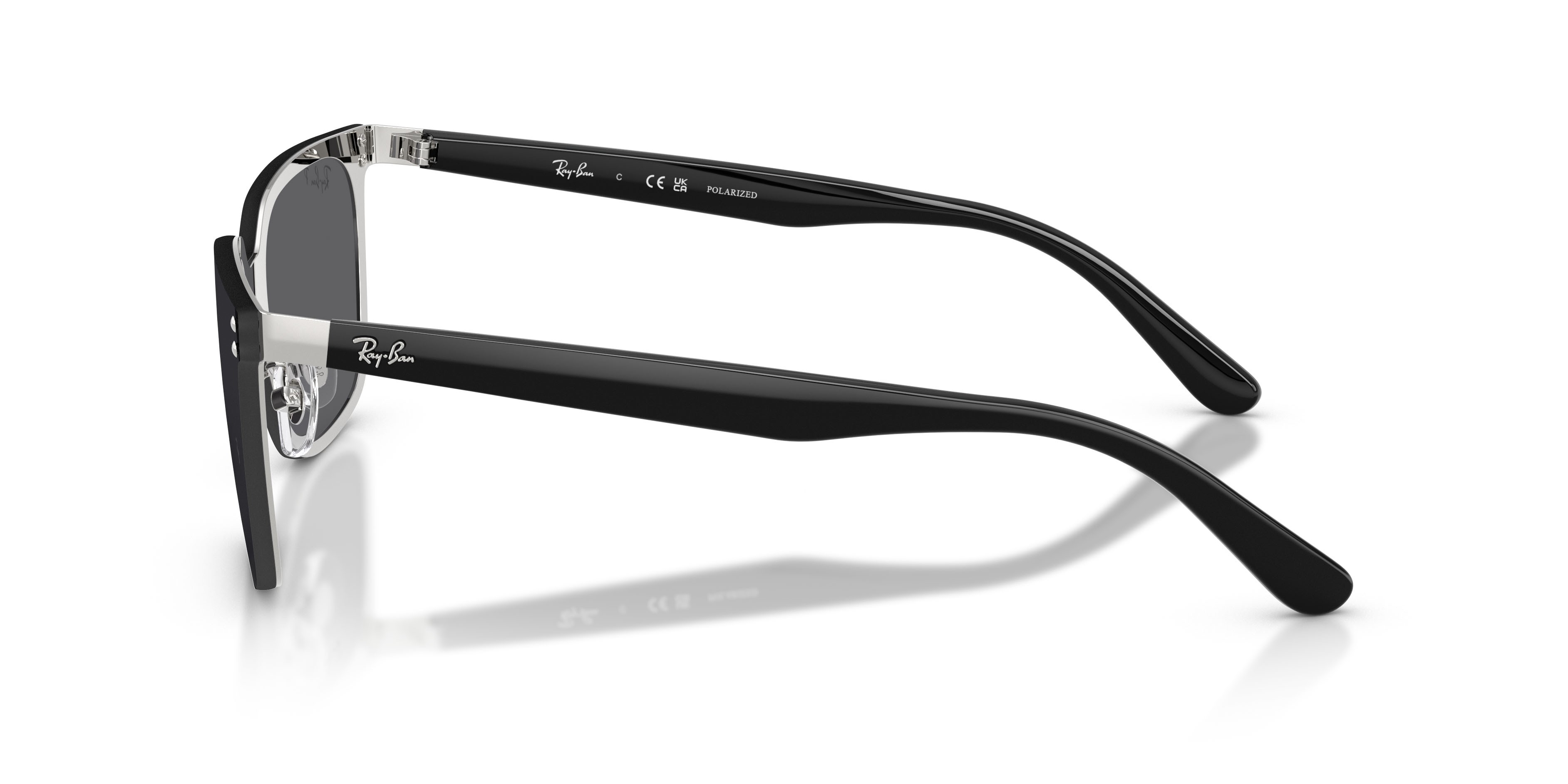 Sonnenbrillen Ray-Ban RB 3784D (003/81) farbe argento form quadratisch gläser polar grigio