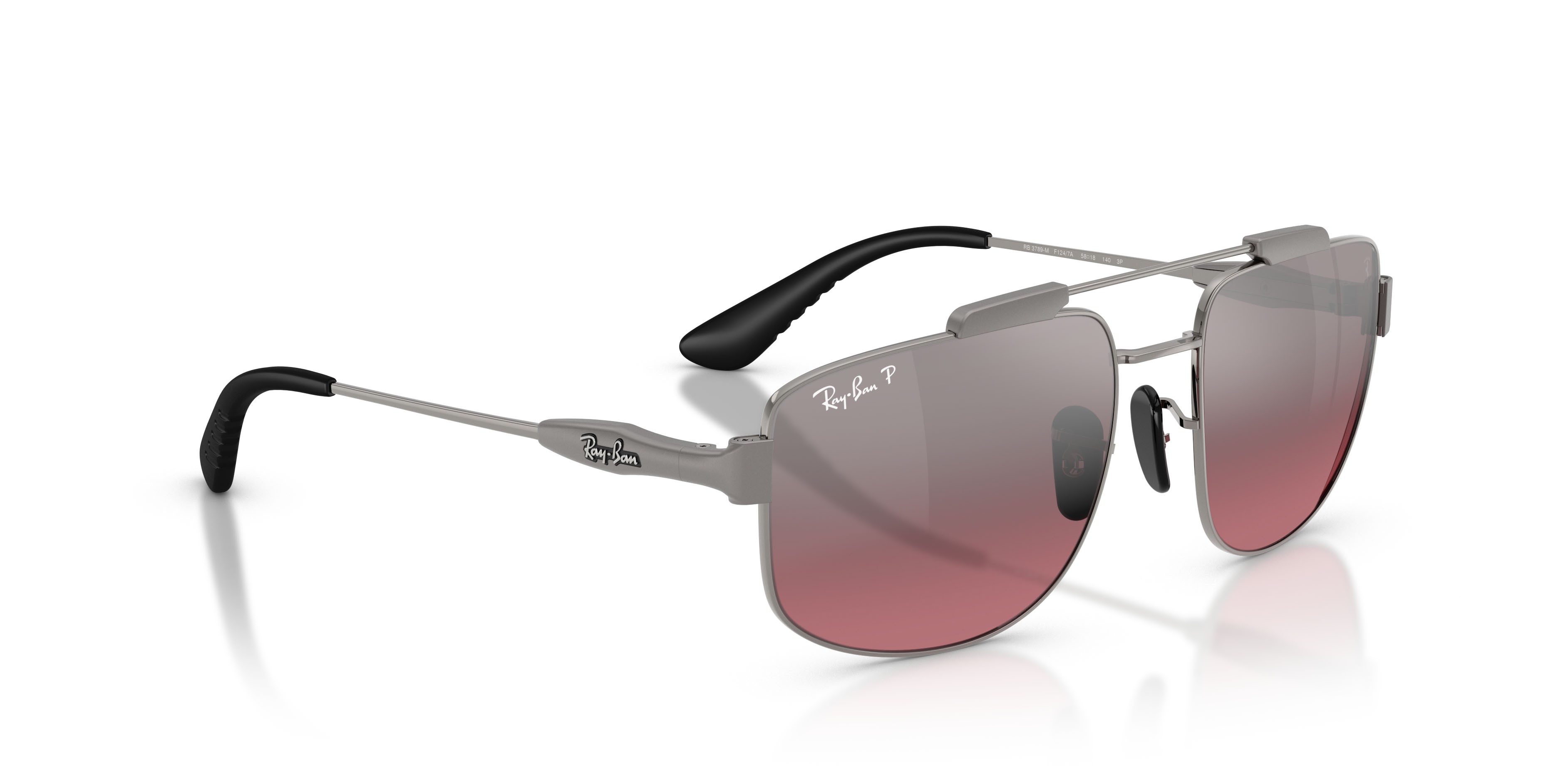 Sonnenbrillen Ray-Ban Scuderia Ferrari RB 3789M (F1247A) farbe gunmetal form quadratisch gläser polarizzata vinaccia