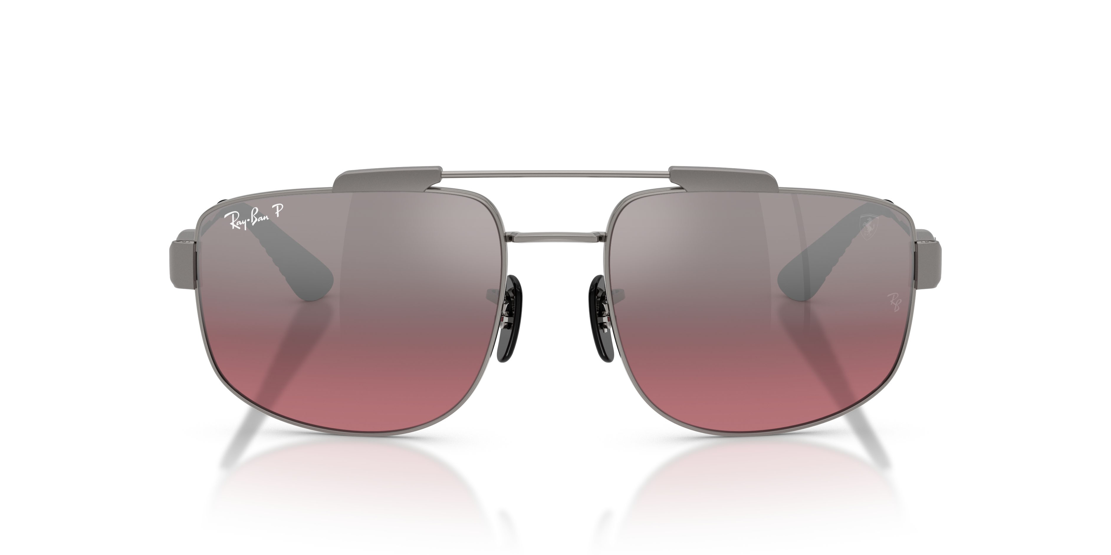 Sonnenbrillen Ray-Ban Scuderia Ferrari RB 3789M (F1247A) farbe gunmetal form quadratisch gläser polarizzata vinaccia