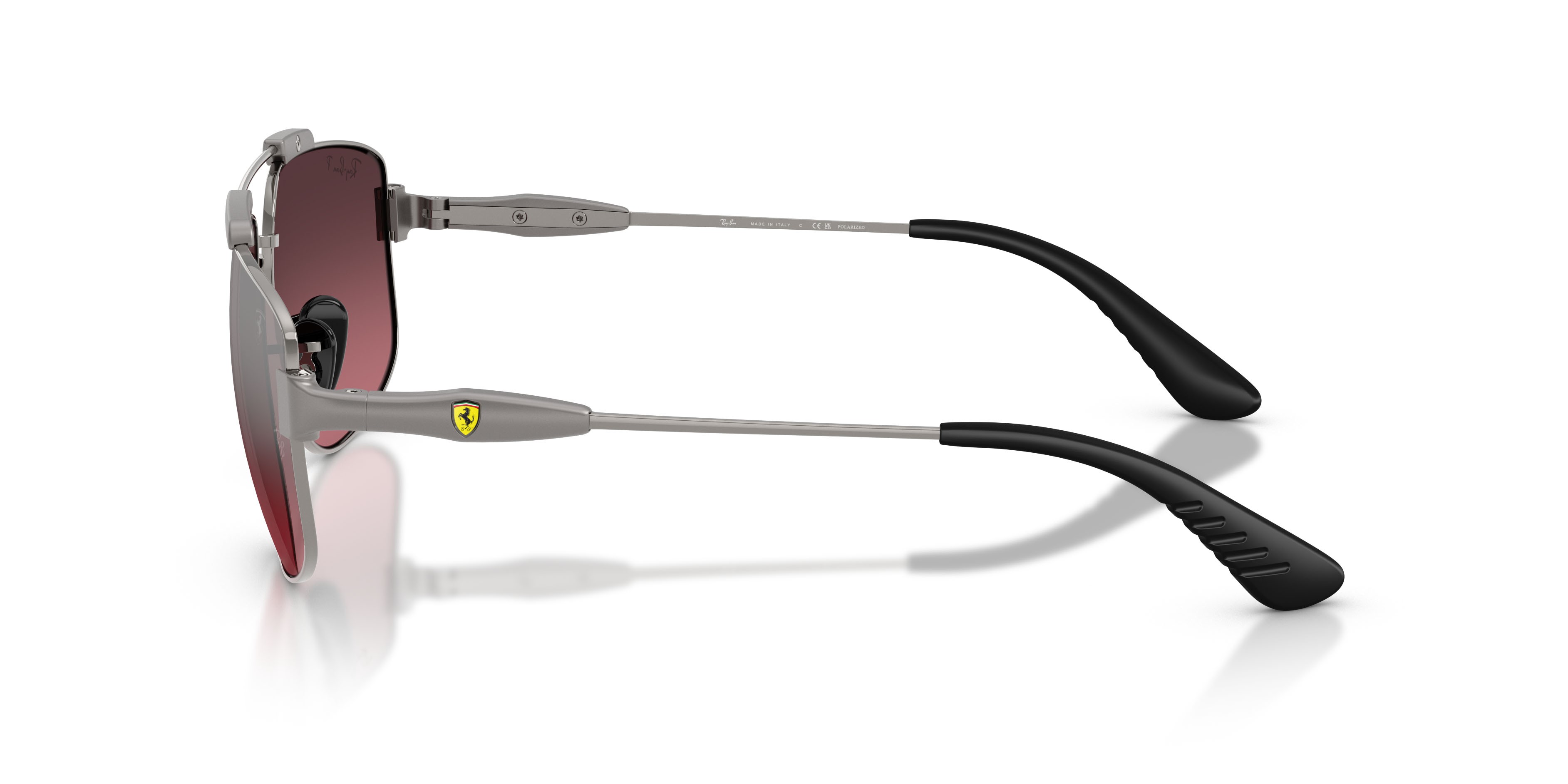 Sonnenbrillen Ray-Ban Scuderia Ferrari RB 3789M (F1247A) farbe gunmetal form quadratisch gläser polarizzata vinaccia