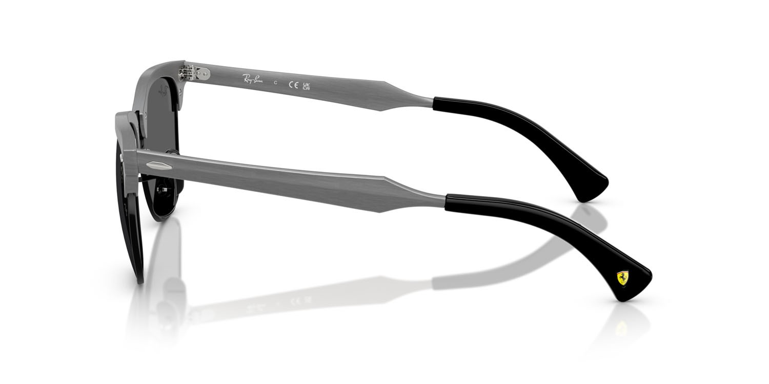 Sonnenbrillen Ray-Ban Scuderia Ferrari RB 3807M (F108K8) farbe grigio spazzolato su nero form quadratisch gläser polarizzata grigio scuro
