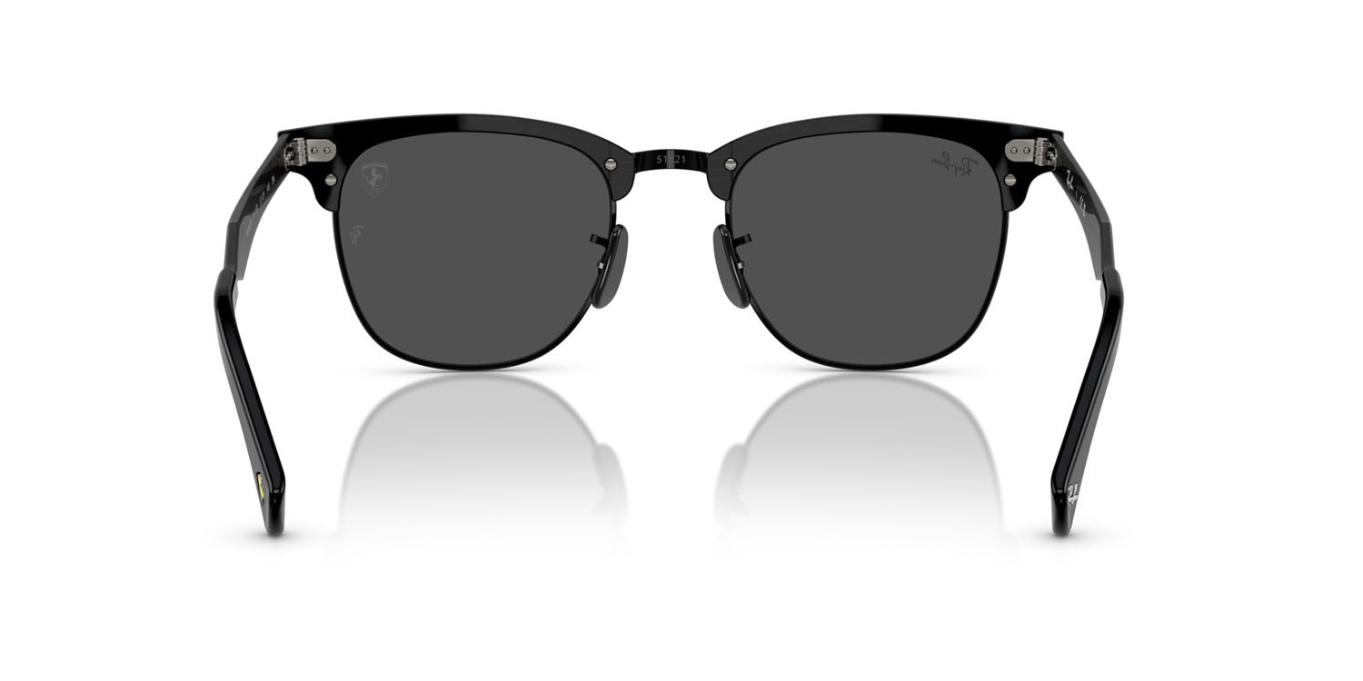 Sonnenbrillen Ray-Ban Scuderia Ferrari RB 3807M (F111B1) farbe nero spazzolato su nero form quadratisch gläser grigio scuro