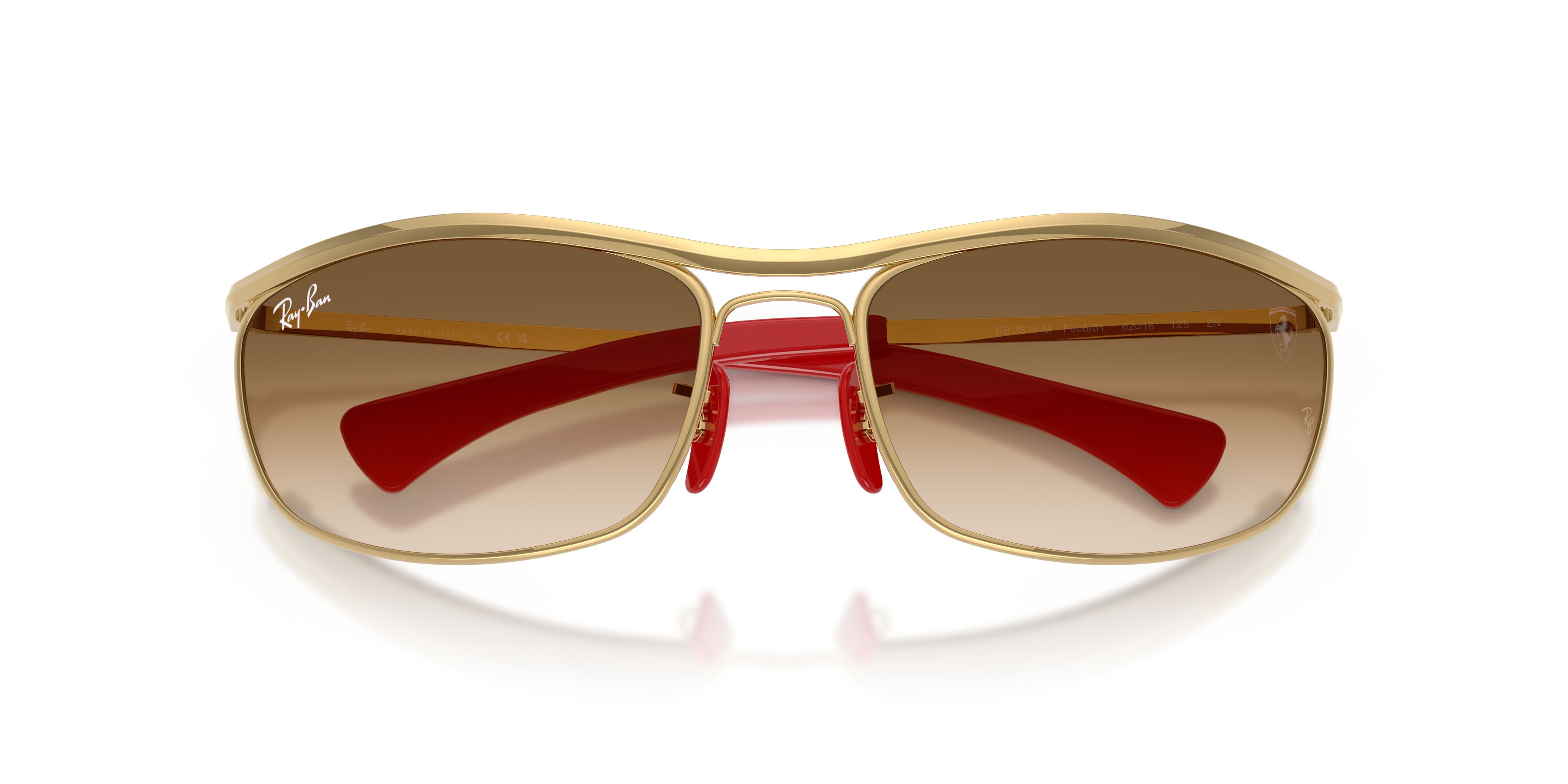 Sonnenbrillen Ray-Ban Scuderia Ferrari RB 3819M (F00851) farbe oro form oval gläser marrone