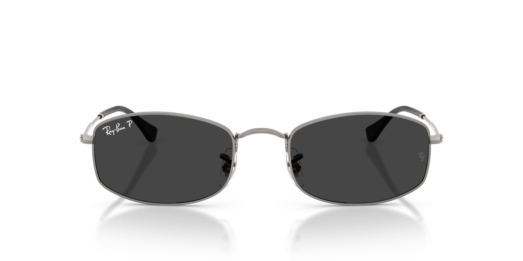 Sonnenbrillen Ray-Ban RB 3832 (004/48) farbe gunmetal form unregelmäßig gläser polarizzata nero