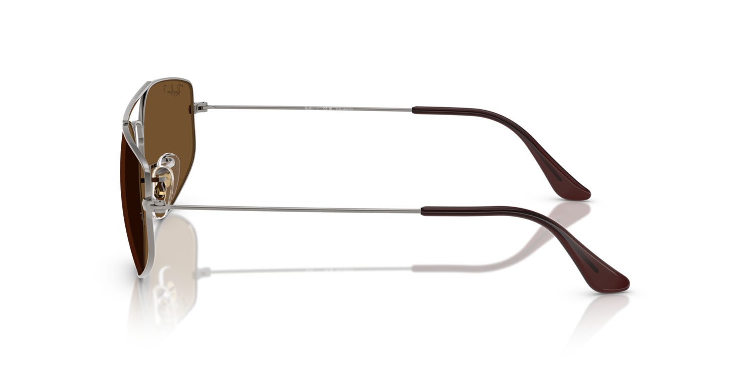 Sunglasses Ray-Ban Explorer 5 RB 3845 (004/57) color gunmetal shape irregular lenses b-15 marrone