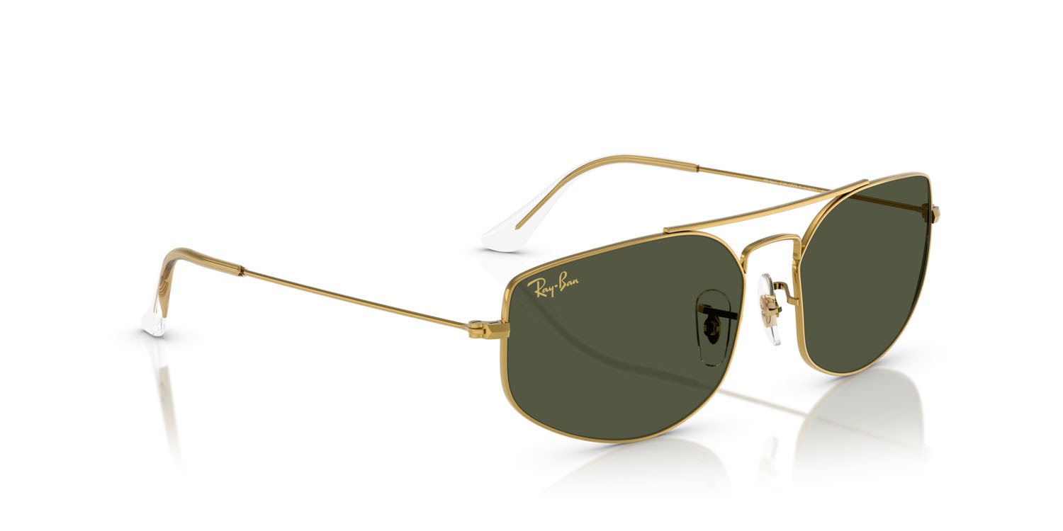 Sunglasses Ray-Ban Explorer 5 RB 3845 (919631) color legend gold shape irregular lenses g-15 verde
