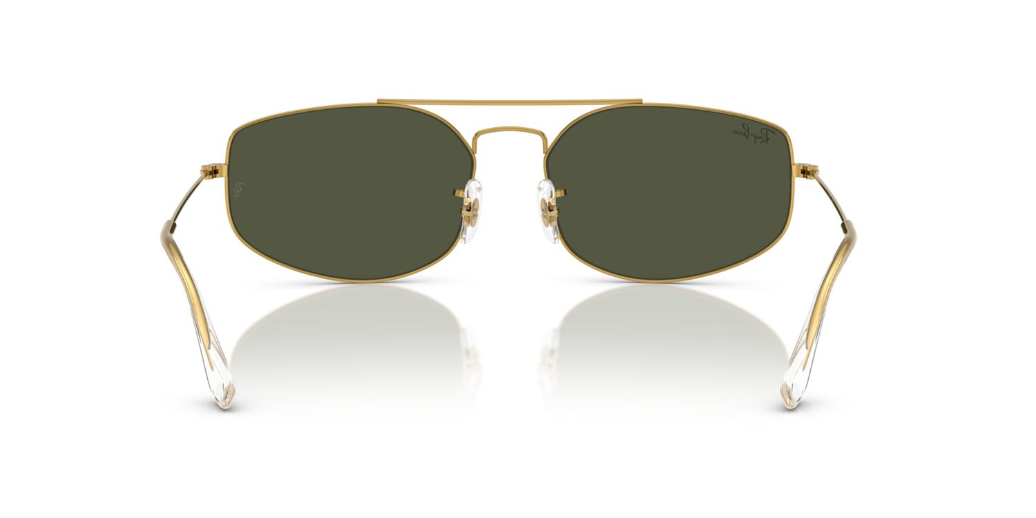 Sunglasses Ray-Ban Explorer 5 RB 3845 (919631) color legend gold shape irregular lenses g-15 verde