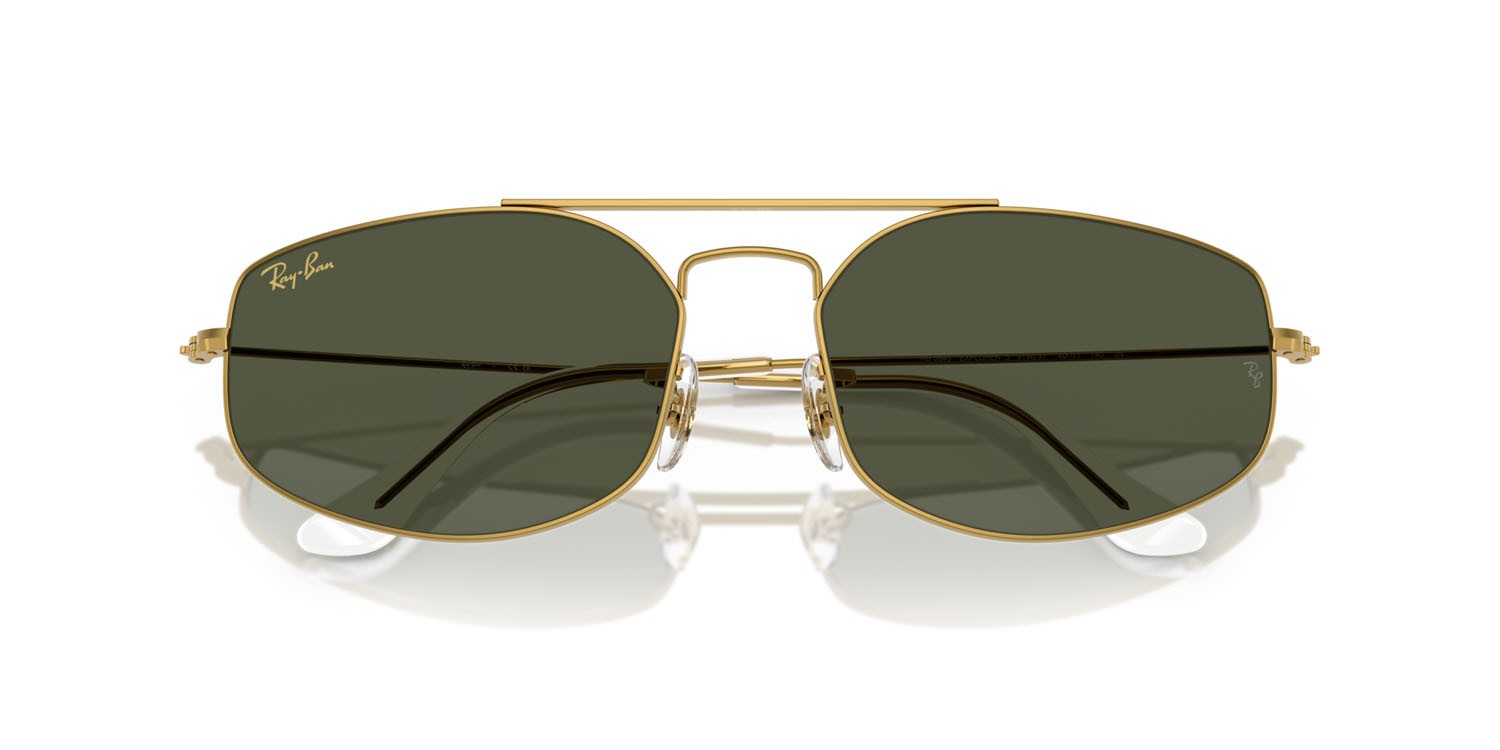 Sunglasses Ray-Ban Explorer 5 RB 3845 (919631) color legend gold shape irregular lenses g-15 verde