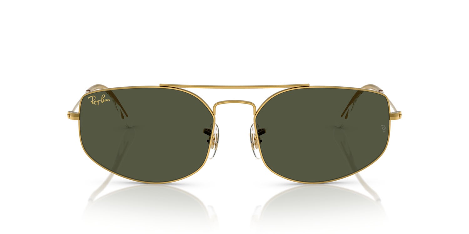 Sunglasses Ray-Ban Explorer 5 RB 3845 (919631) color legend gold shape irregular lenses g-15 verde