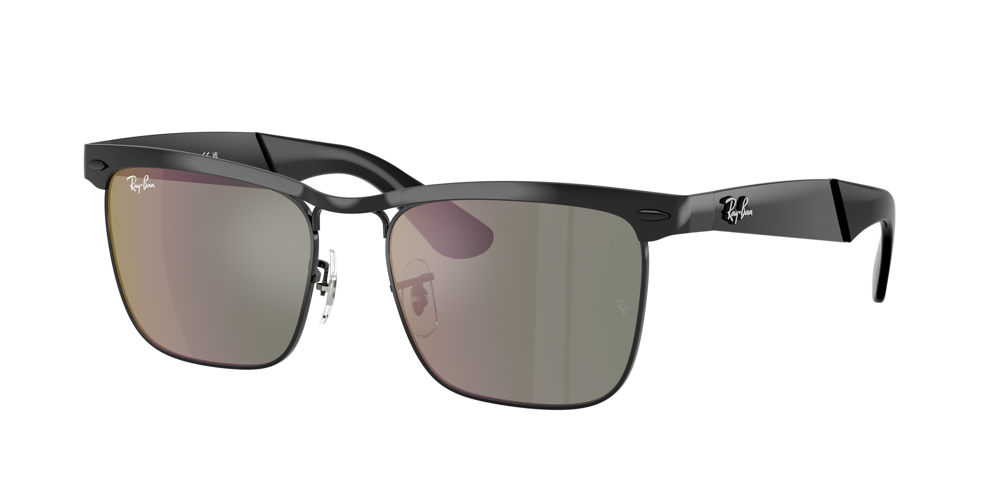 Occhiali da sole Ray-Ban Wayfarer Deluxe RB 3875 (002/39) colore nero forma quadrato 
