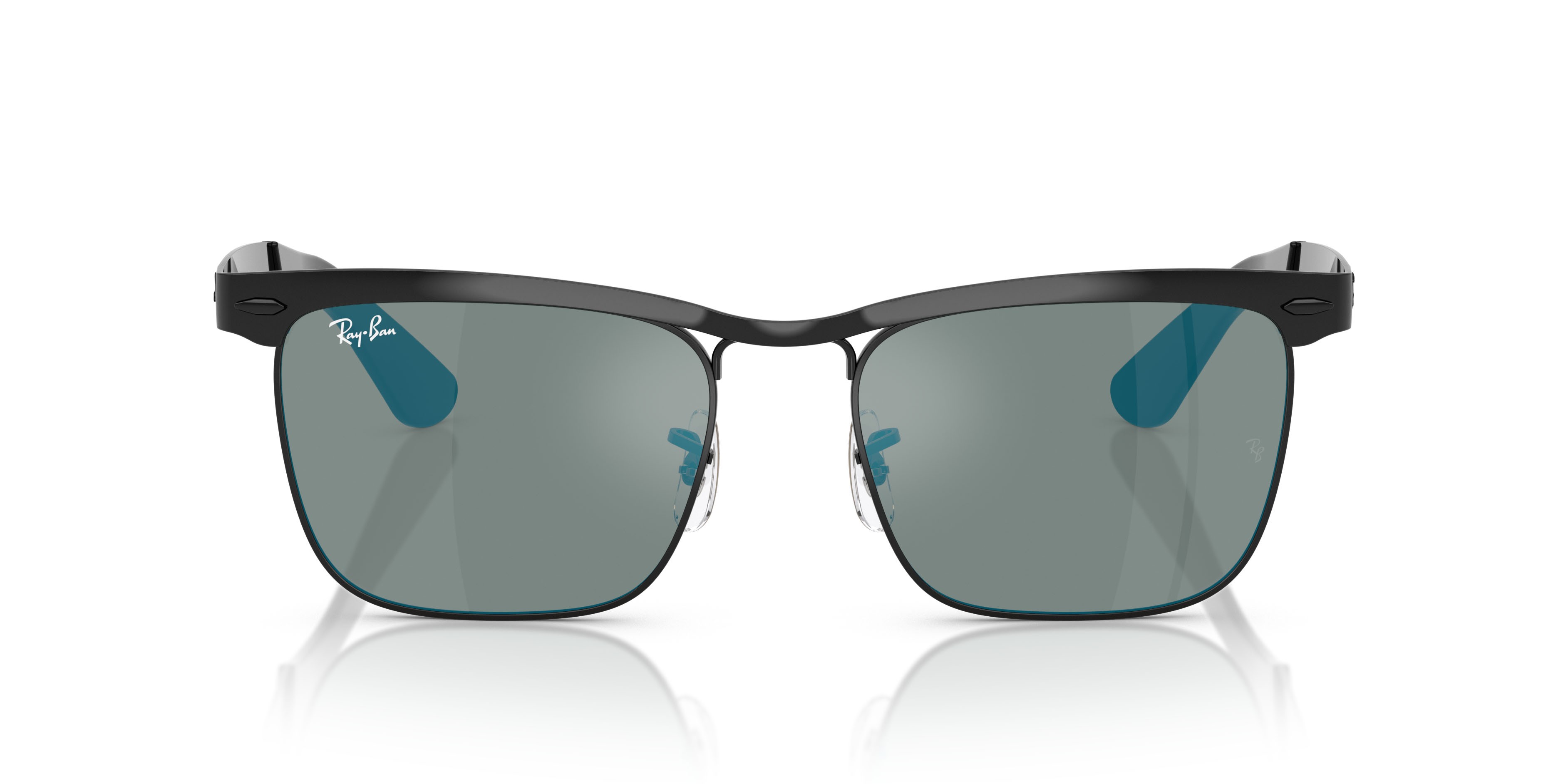 Occhiali da sole Ray-Ban Wayfarer Deluxe RB 3875 (002/8O) colore nero forma quadrato 