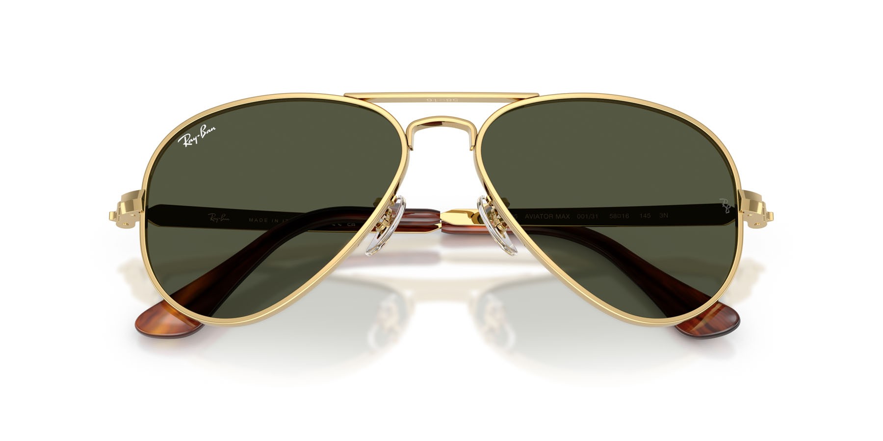 Sonnenbrillen Ray-Ban Aviator Max RB 3925 (001/31) farbe oro arista form aviator gläser verde