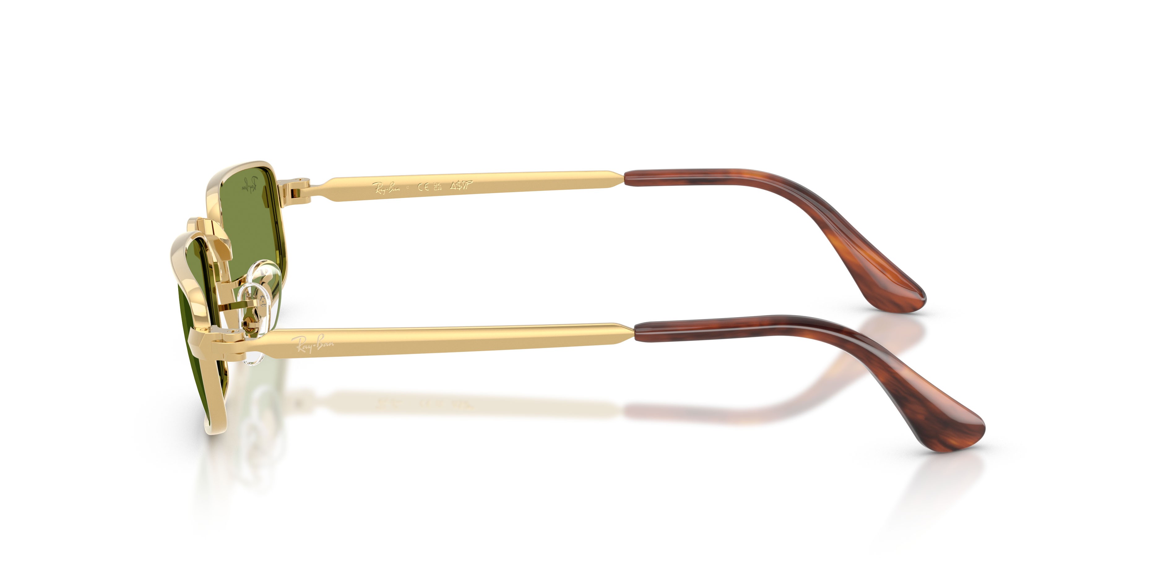 Sonnenbrillen Ray-Ban ASAP Rocky RB 3927 (001/4E) farbe oro arista form quadratisch gläser verde