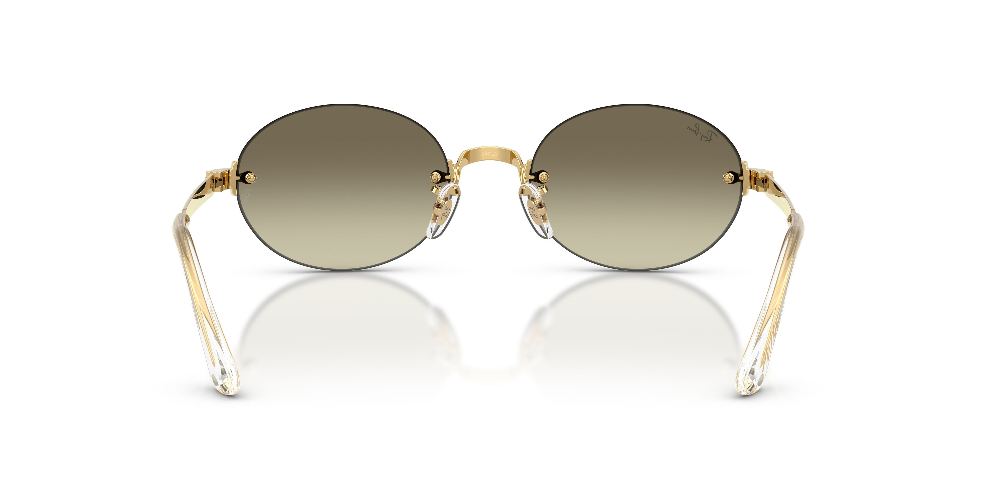 Occhiali da sole Ray-Ban ASAP Rocky RB 3929 (001/7I) colore oro arista forma ovale lenti marrone sfumato oro a specchio