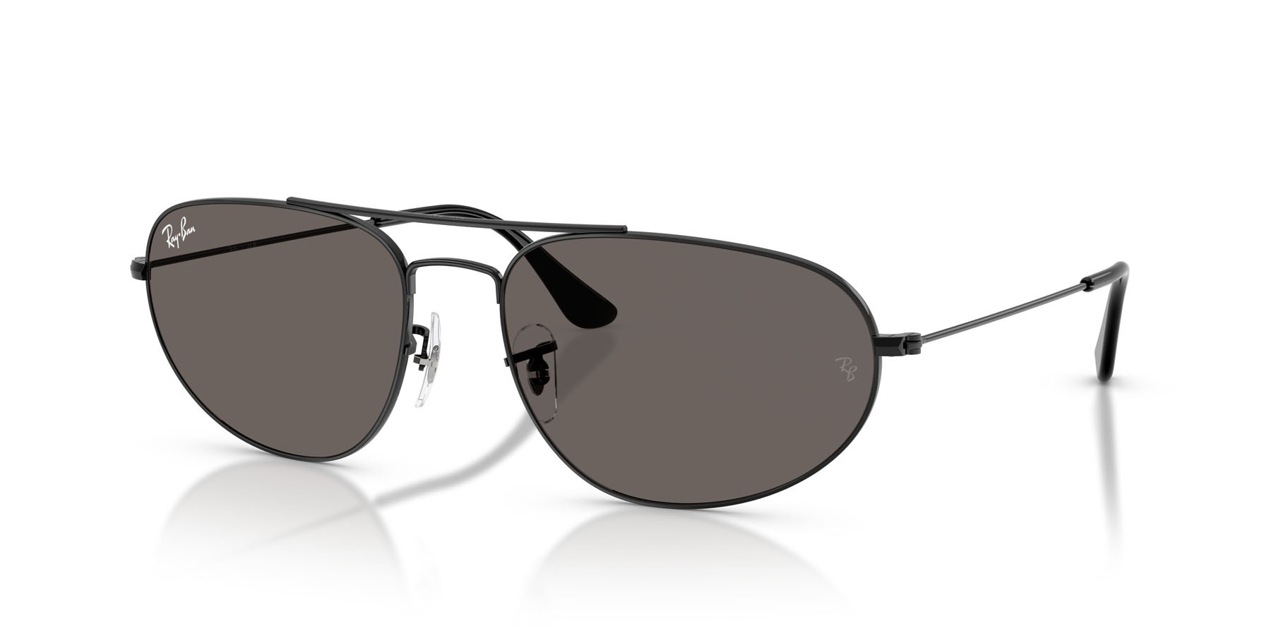 Sonnenbrillen Ray-Ban Explorer IV RB 3945 (002/B1) farbe nero form unregelmäßig gläser grigio scuro