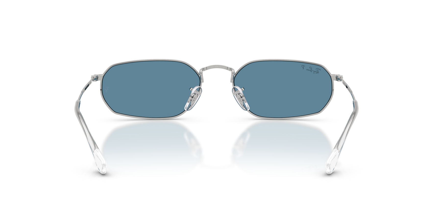 Sonnenbrillen Ray-Ban RB 3947 (003/S2) farbe argento form unregelmäßig gläser polarized blu