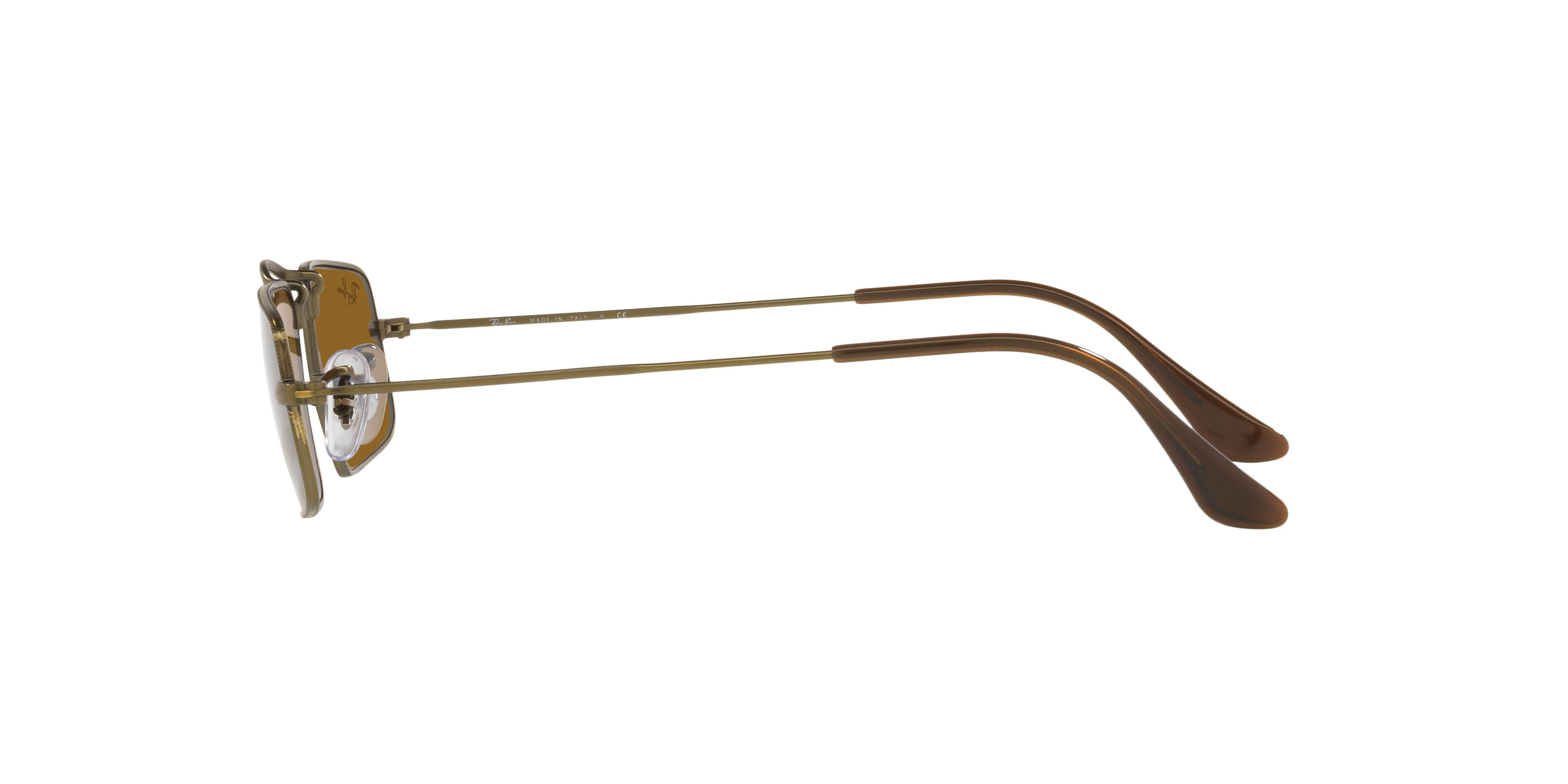 Sonnenbrillen Ray-Ban Julie RB 3957 (922833) farbe oro antico form rechteckig gläser b-15 marrone