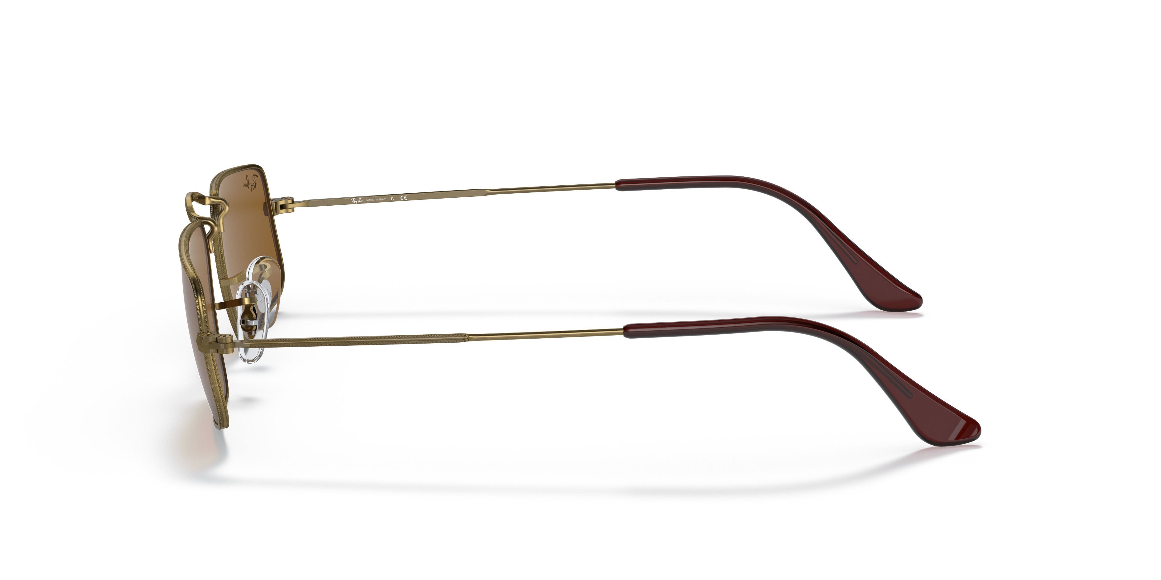 Sonnenbrillen Ray-Ban Julie RB 3957 (922833) farbe oro antico form rechteckig gläser b-15 marrone