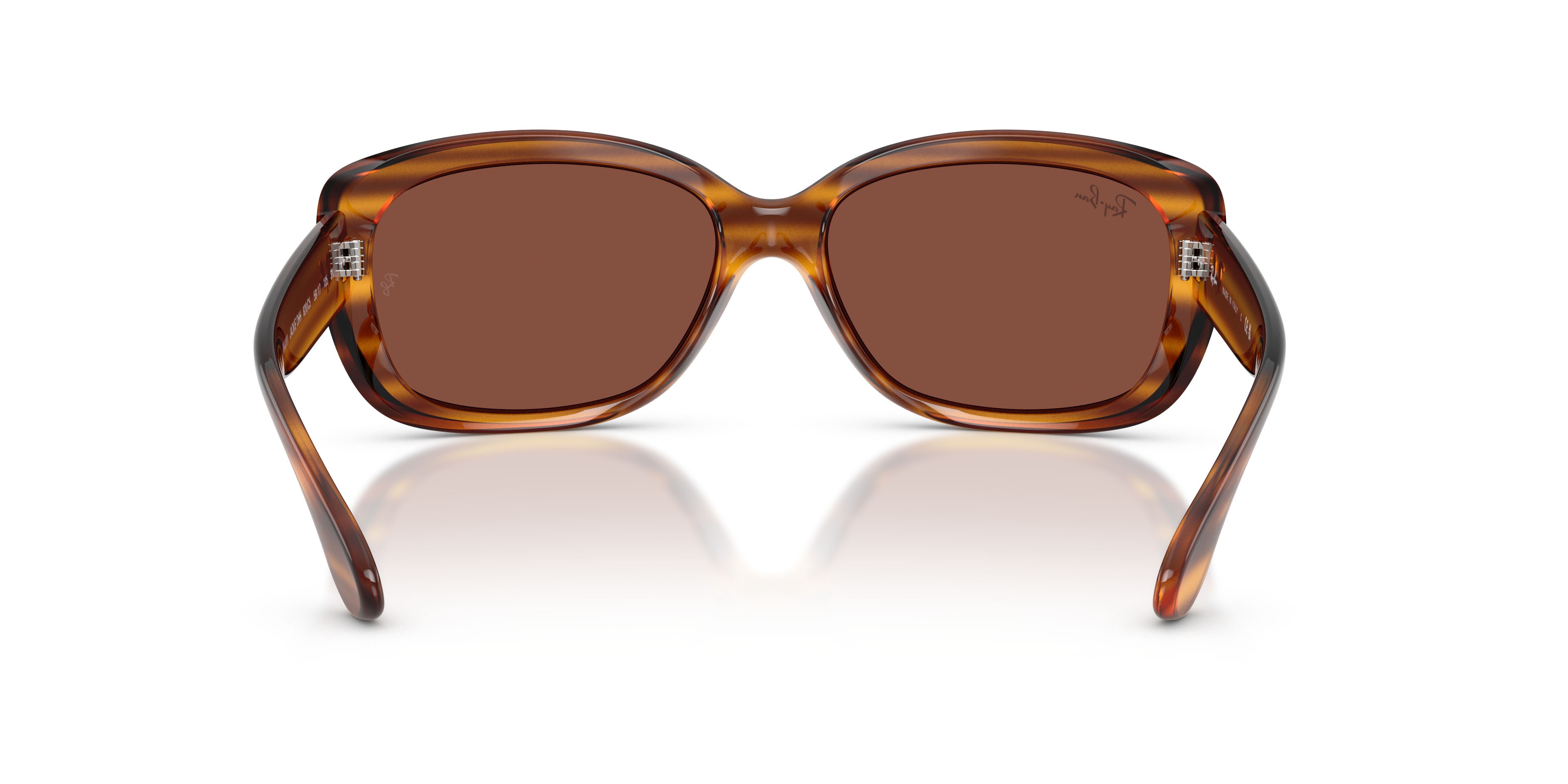 Sonnenbrillen Ray-Ban Jackie Ohh RB 4101 (820/C5) farbe striato havana rosso form schmetterling gläser rosso