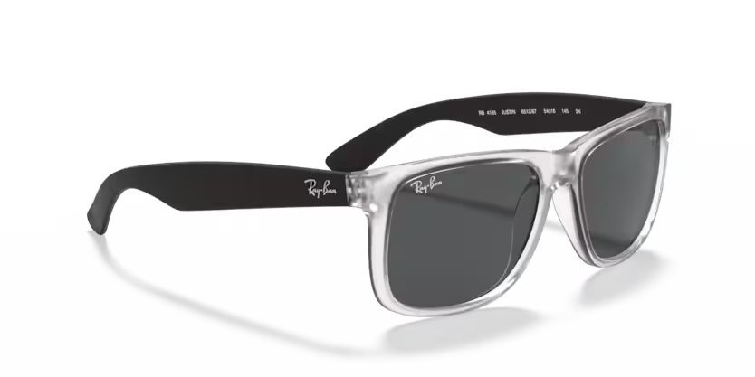 Sonnenbrillen Ray-Ban Justin Color Mix RB 4165 (651287) farbe rubber transparent form quadratisch gläser dark grey