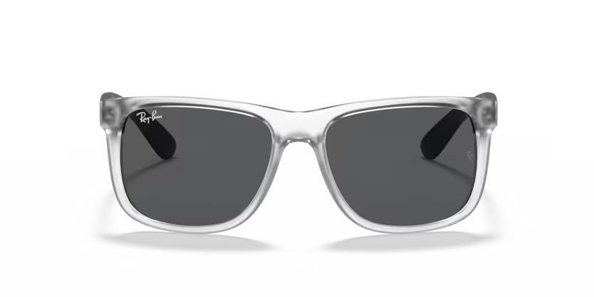 Sonnenbrillen Ray-Ban Justin Color Mix RB 4165 (651287) farbe rubber transparent form quadratisch gläser dark grey
