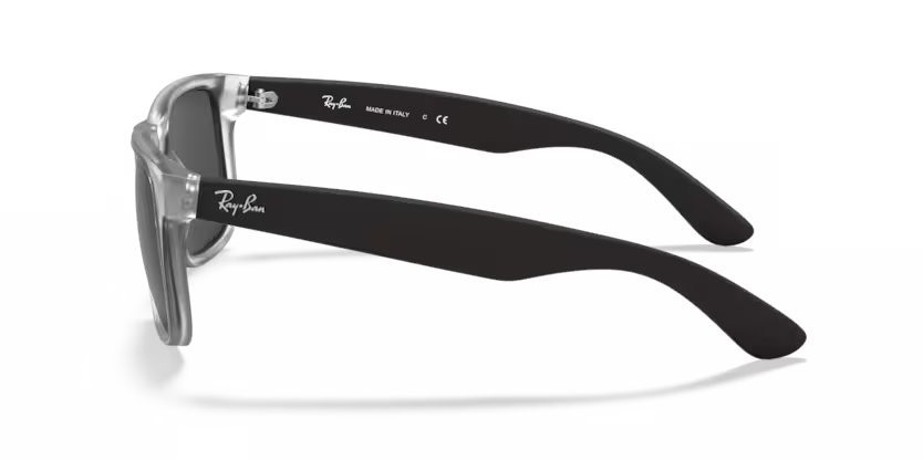 Sonnenbrillen Ray-Ban Justin Color Mix RB 4165 (651287) farbe rubber transparent form quadratisch gläser dark grey