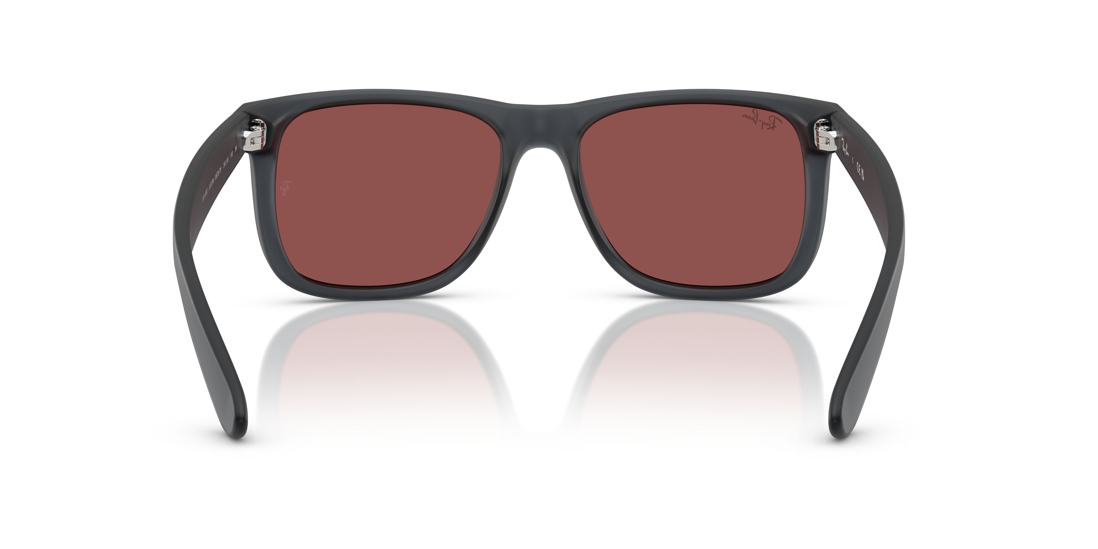 Sonnenbrillen Ray-Ban Justin RB 4165 (687375) farbe grigio opale form quadratisch gläser violetto scuro