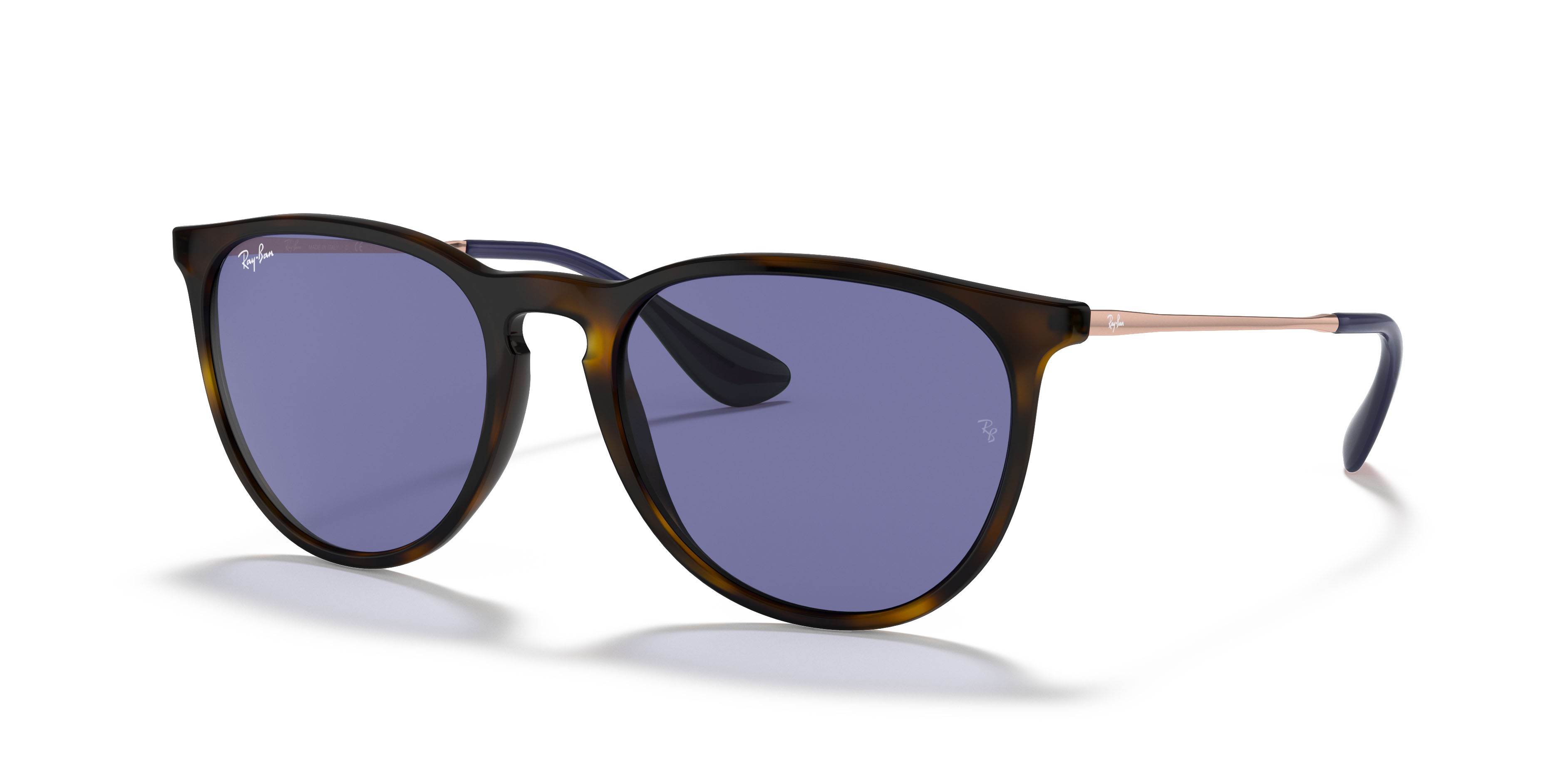 Sonnenbrillen Ray-Ban Erika RB 4171 (639276) farbe havana form pantos gläser viola scuro classic