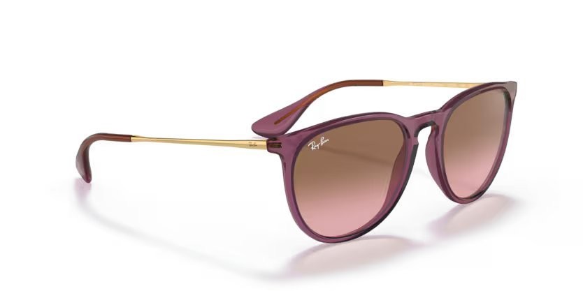 Sonnenbrillen Ray-Ban Erika RB 4171 (659114) farbe transparent violet form pantos gläser pink gradient brown
