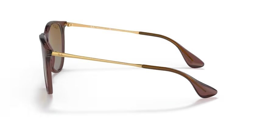Sonnenbrillen Ray-Ban Erika RB 4171 (6593T5) farbe transparent dark brown form pantos gläser brown gradient polar