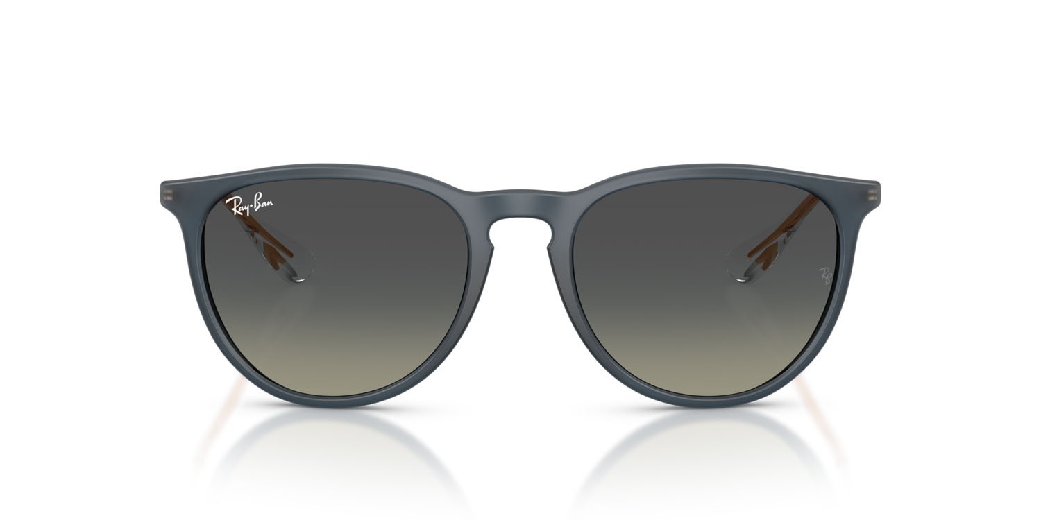 Sonnenbrillen Ray-Ban Erika RB 4171 (681311) farbe gomma blu form pantos gläser grigio sfumato