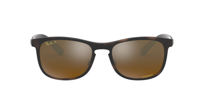 Sunglasses Ray-Ban Chromance RB 4263 (894/A3) color matte havana shape square lenses bronze polar mirror gold