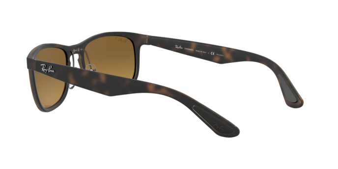 Sunglasses Ray-Ban Chromance RB 4263 (894/A3) color matte havana shape square lenses bronze polar mirror gold