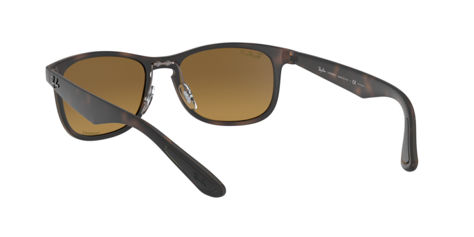 Sunglasses Ray-Ban Chromance RB 4263 (894/A3) color matte havana shape square lenses bronze polar mirror gold
