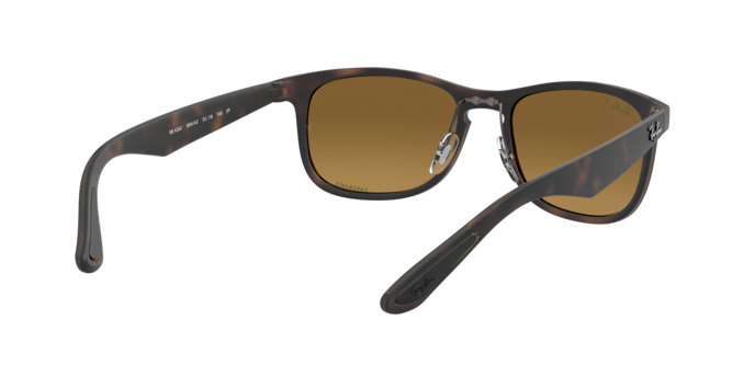 Sunglasses Ray-Ban Chromance RB 4263 (894/A3) color matte havana shape square lenses bronze polar mirror gold