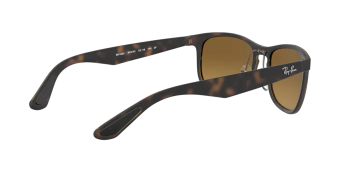 Sunglasses Ray-Ban Chromance RB 4263 (894/A3) color matte havana shape square lenses bronze polar mirror gold