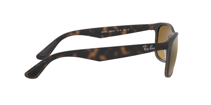 Sunglasses Ray-Ban Chromance RB 4263 (894/A3) color matte havana shape square lenses bronze polar mirror gold