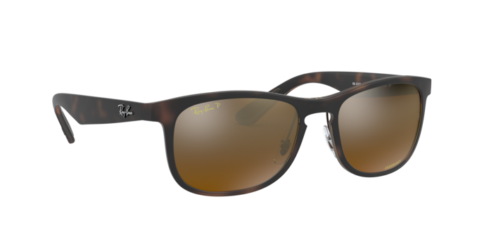 Sunglasses Ray-Ban Chromance RB 4263 (894/A3) color matte havana shape square lenses bronze polar mirror gold