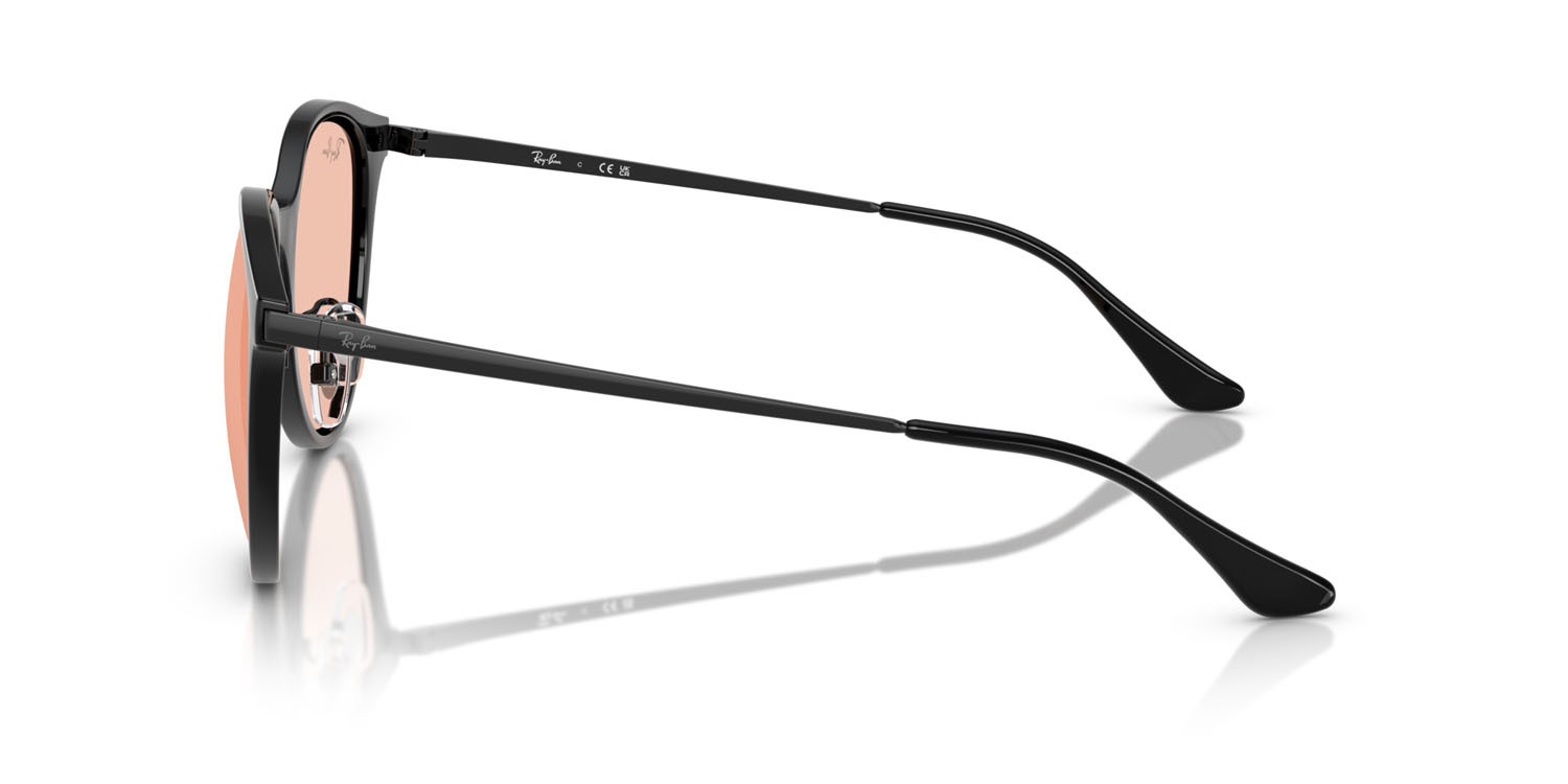 Sonnenbrillen Ray-Ban RB 4334D (601/5) farbe nero form quadratisch gläser rosa chiaro