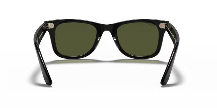 Sunglasses Ray-Ban Wayfarer Ease RB 4340 (601/58) color black shape square lenses green polarized