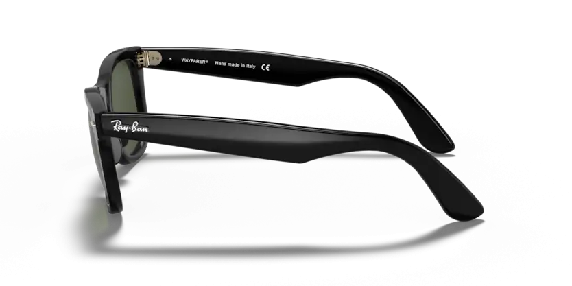 Occhiali da sole Ray-Ban Wayfarer Ease RB 4340 (601) colore black forma quadrato lenti green