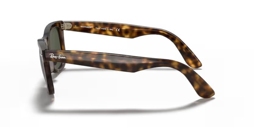 Sonnenbrillen Ray-Ban Wayfarer Ease RB 4340 (710) farbe havana form quadratisch gläser green