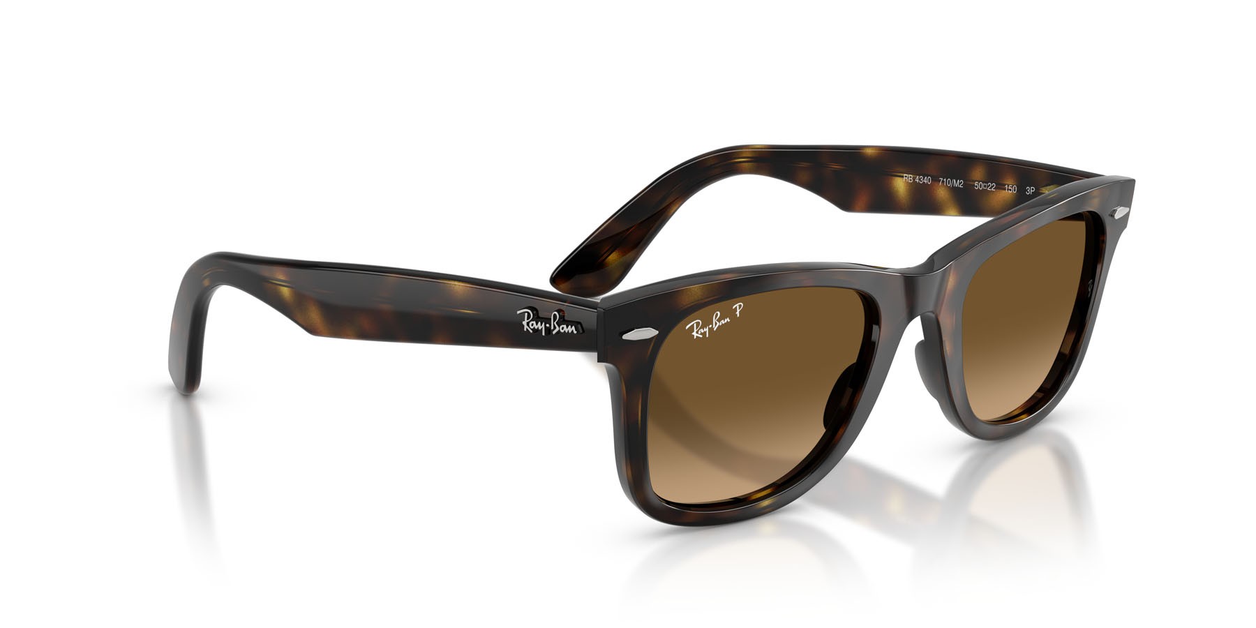 Sonnenbrillen Ray-Ban Wayfarer Ease RB 4340 (710/M2) farbe havana form quadratisch gläser polarized marrone sfumata